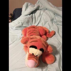 Tigger Plush laying down  21" curly tail